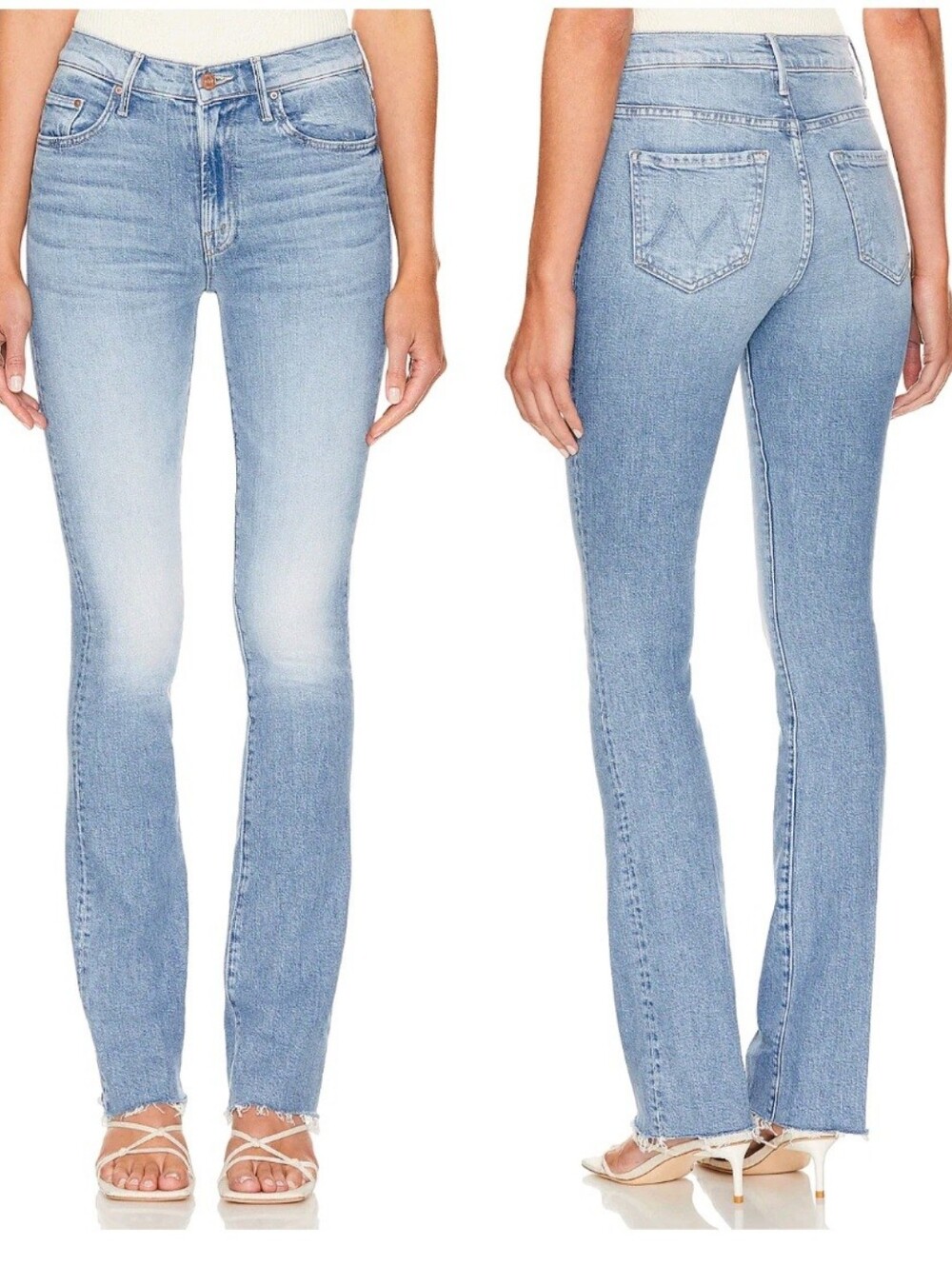 MOTHER The Insider Sneak Fray Jeans In Love On The Boat Size 24! - Picture 4 of 16
